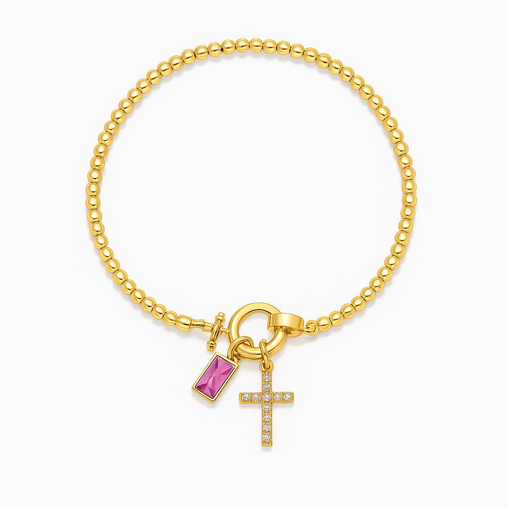 Pulsera con piedra de nacimiento Lumière
