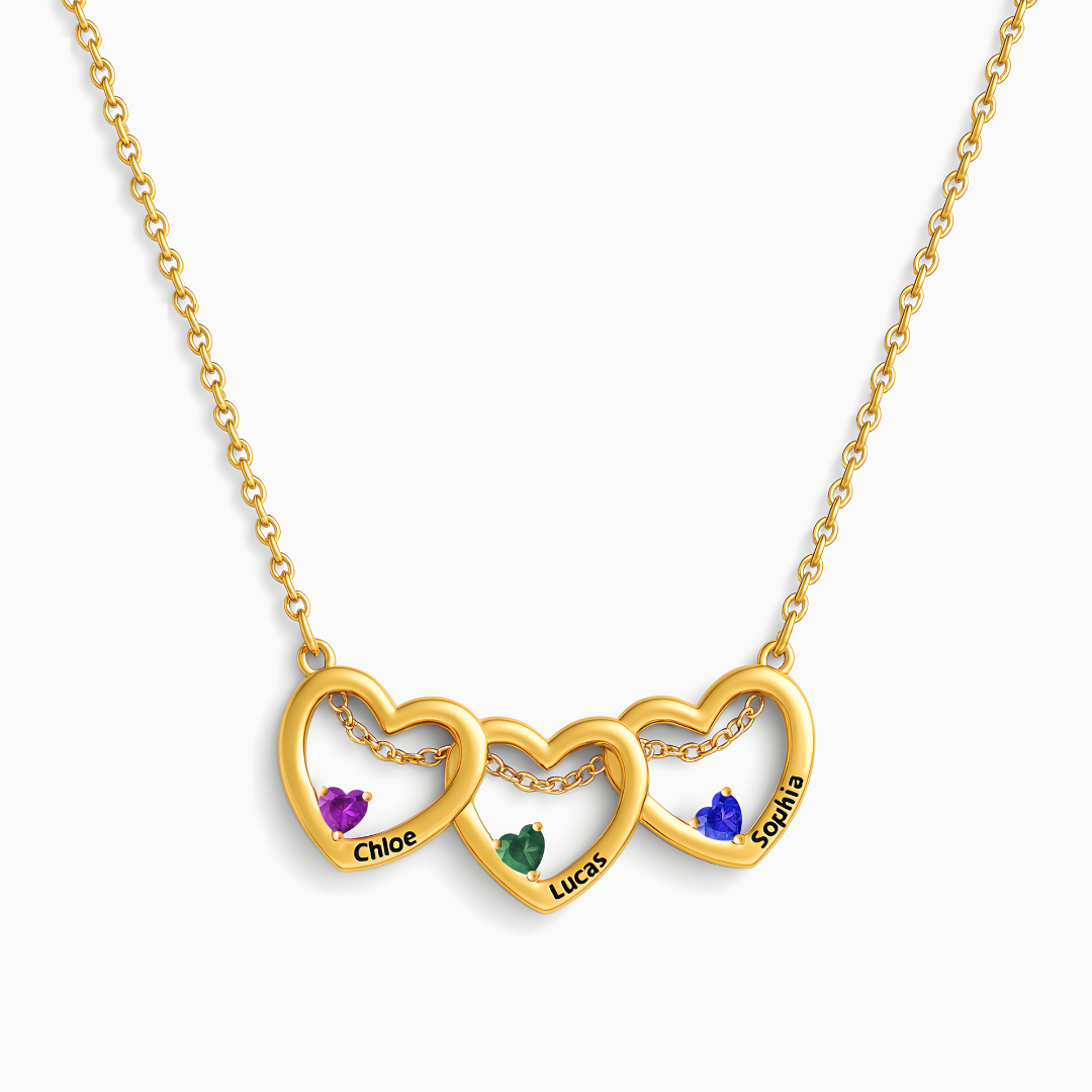Collar Corazones Entrelazados - Amor y Amistad